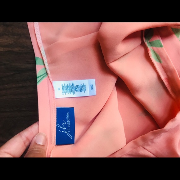 Peach Floral 3/4 Sleeve Blouse & MIDI Skirt Set - Picture 7 of 8